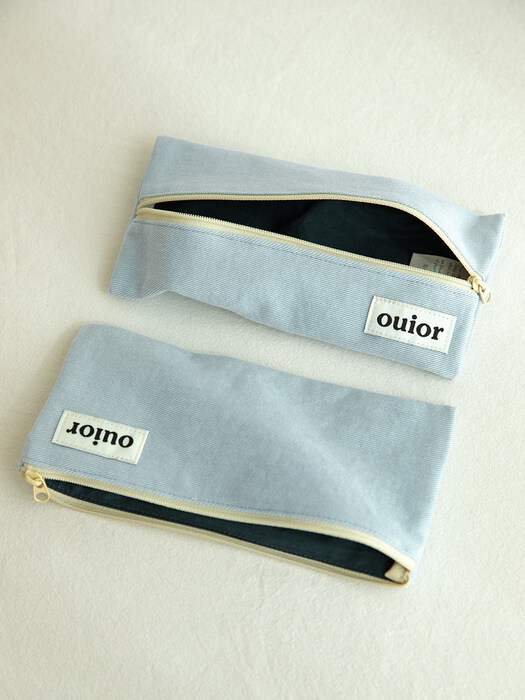 ouior flat pencil case - morning sky (topside zipper)