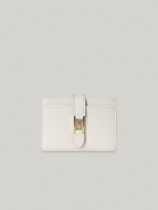 CLASSIC LOGO CARD WALLET IN IVORY
