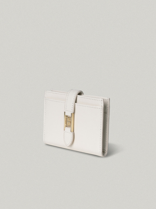 CLASSIC LOGO CARD WALLET IN IVORY