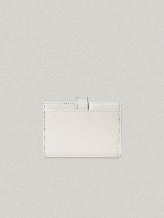 CLASSIC LOGO CARD WALLET IN IVORY