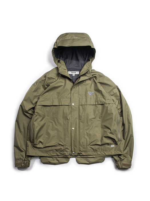 3L Nylon Ripstop Mountain Jacket (Waterproof) -L.Khaki-