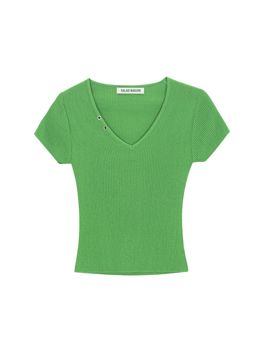 Celery V-neck T-shirt_green