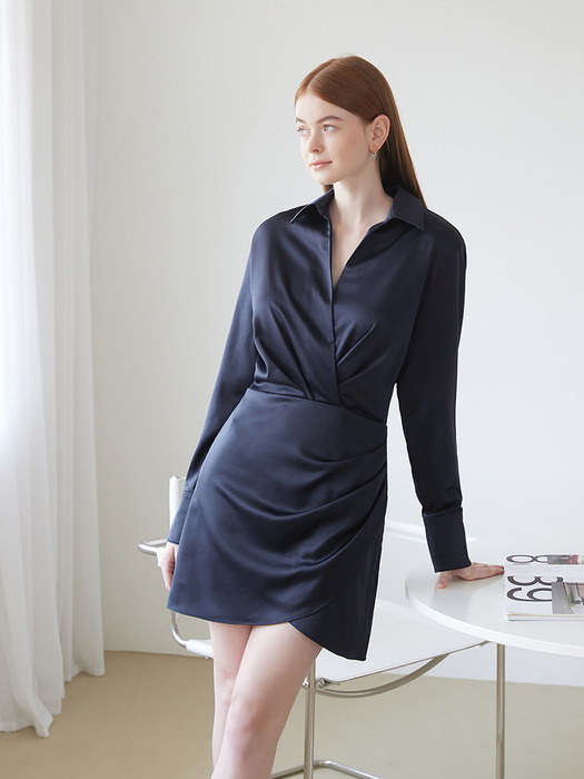 Lia Shirts Dress Navy