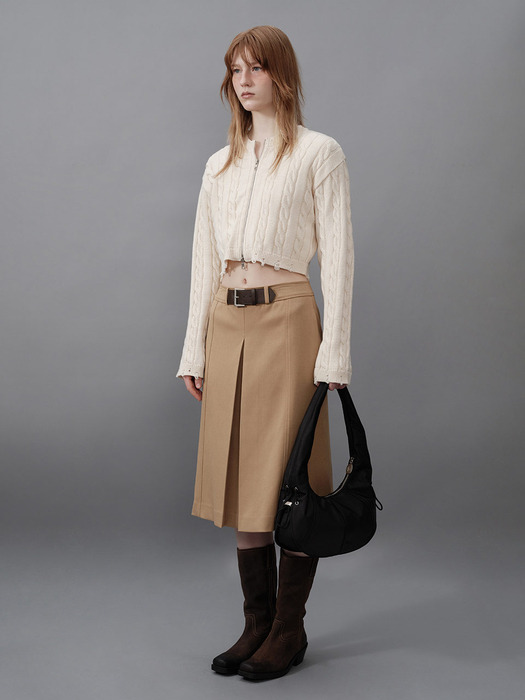 Belt Skirt in Beige VW3AS320-91