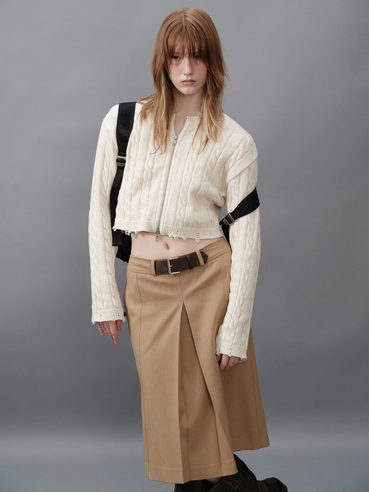 Belt Skirt in Beige VW3AS320-91