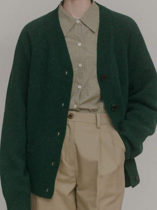Bruno Nep Wool Cardigan (Green)