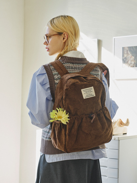 [단독]코듀로이 스트링 백팩 Corduroy string backpack_4colors