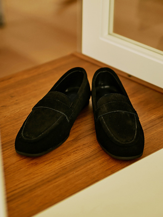 c3283 modern classic suede lether loafer 모던 클래식 스웨이드가죽 로퍼 - BK