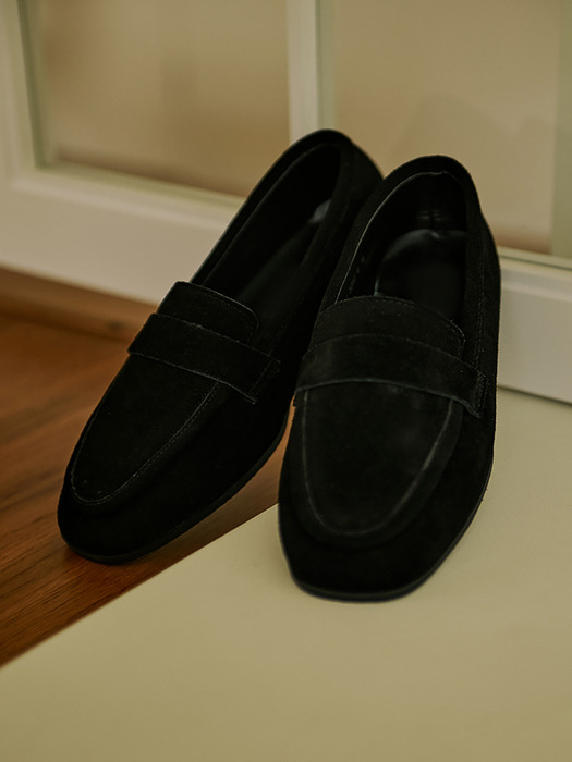 c3283 modern classic suede lether loafer 모던 클래식 스웨이드가죽 로퍼 - BK