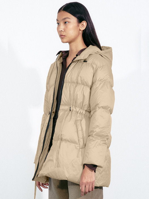 With Down Padded Coat (Beige)