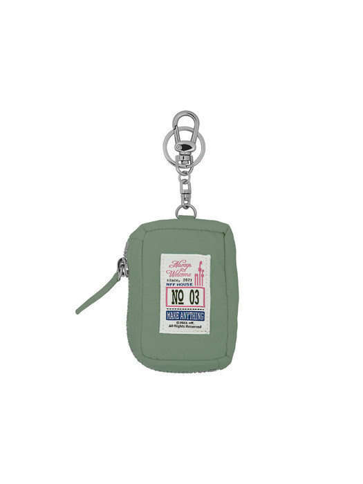 label key ring pouch-mint