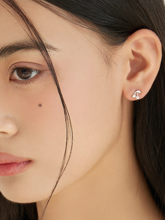silver 925 cherry earrings