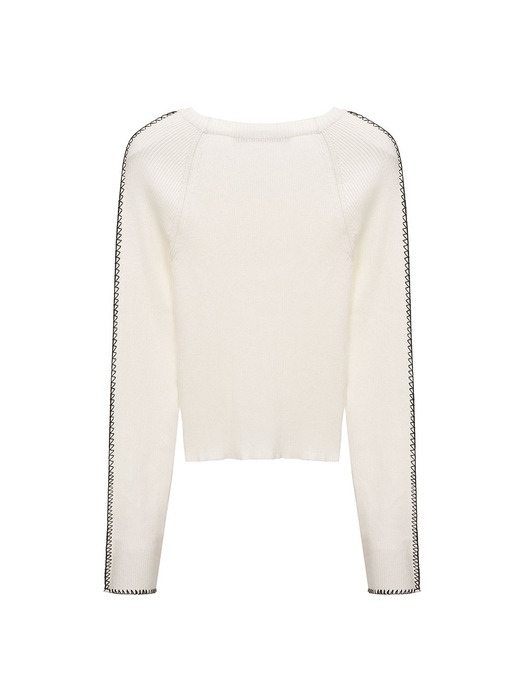 Logo Knit in Ivory VK4SP060-03