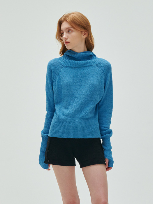 balaclava spring pullover-blue