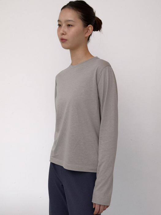 Tencel Long Sleeve T-Shirts (Grey)