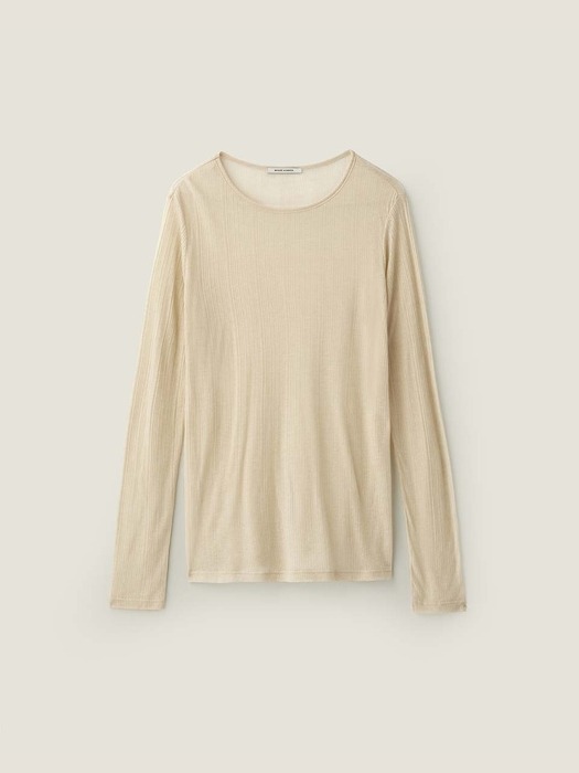 Ribbed sheer tee - 3colors