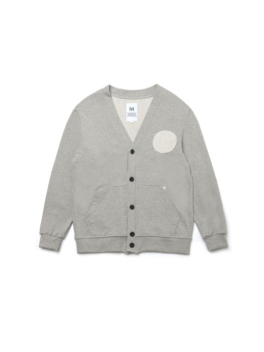 reverse color scheme french terry cardigan_grey