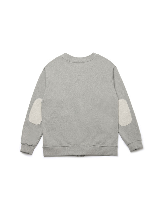 reverse color scheme french terry cardigan_grey