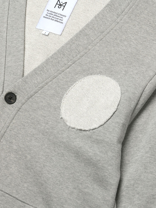 reverse color scheme french terry cardigan_grey