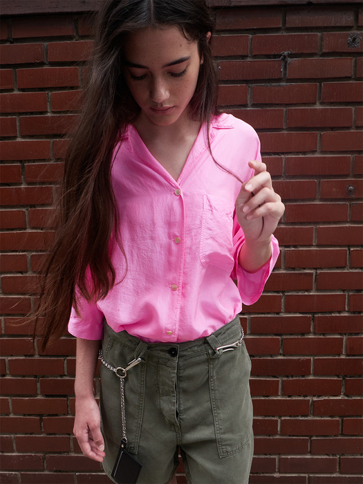 The First SILK Shirt Pink_ F232ST03