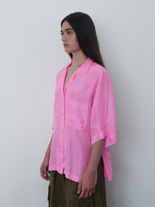 The First SILK Shirt Pink_ F232ST03