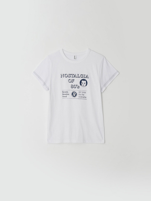 80s print t-shirt - blue