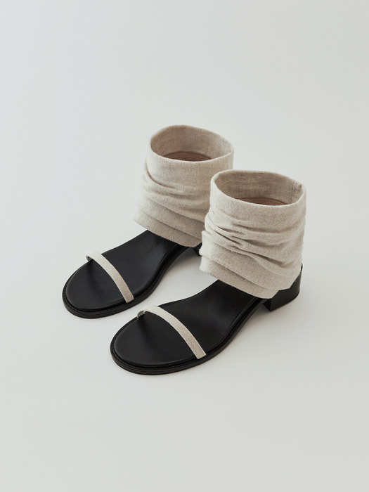 linen sandals (ecru)