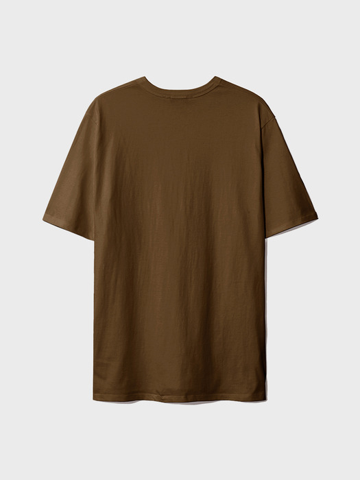 24SS Cotton Short Sleeve T-Shirt Moto Relax Brown