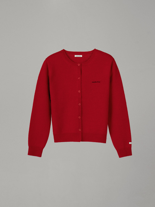 OVERDUE WOOL CARDIGAN_RED