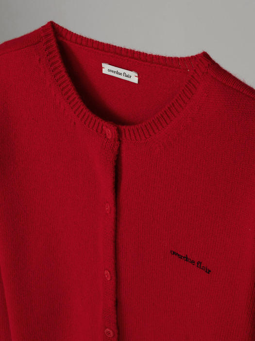 OVERDUE WOOL CARDIGAN_RED