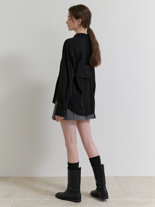 Bay bustier blouse_2piece (black)