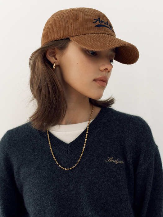 SEONYUDO Basic logo corduroy ball cap (3color)