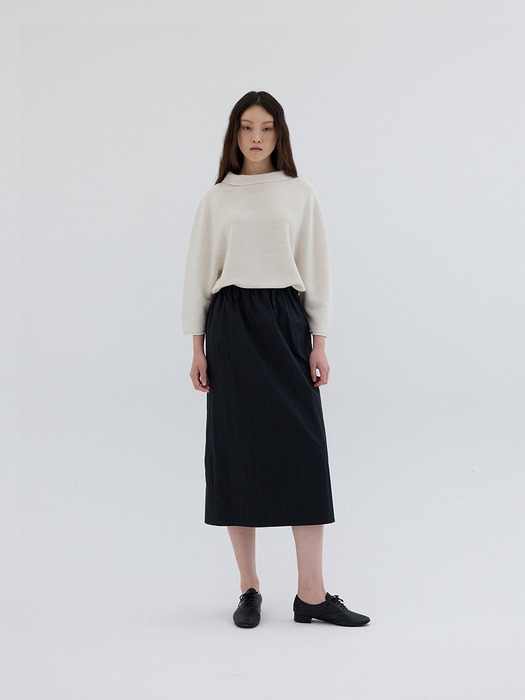 WOOL WHOLE GARMENT TOP_IVORY