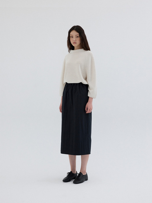 WOOL WHOLE GARMENT TOP_IVORY