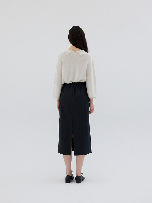 WOOL WHOLE GARMENT TOP_IVORY