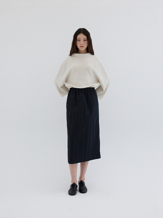 WOOL WHOLE GARMENT TOP_IVORY