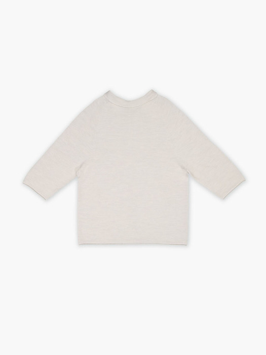 WOOL WHOLE GARMENT TOP_IVORY