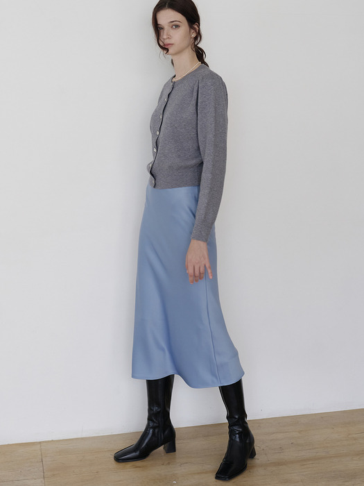 [24FW] Lautre Satin flare skirt blue