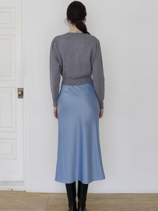 [24FW] Lautre Satin flare skirt blue