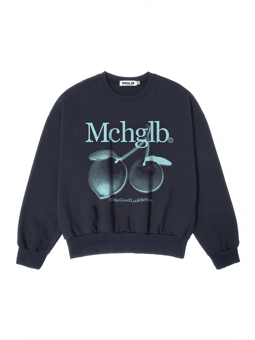 TWICE PEACH SWEATSHIRT(NAVY)