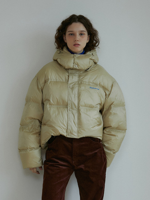 Duck Down Puffer Jacket (Beige)