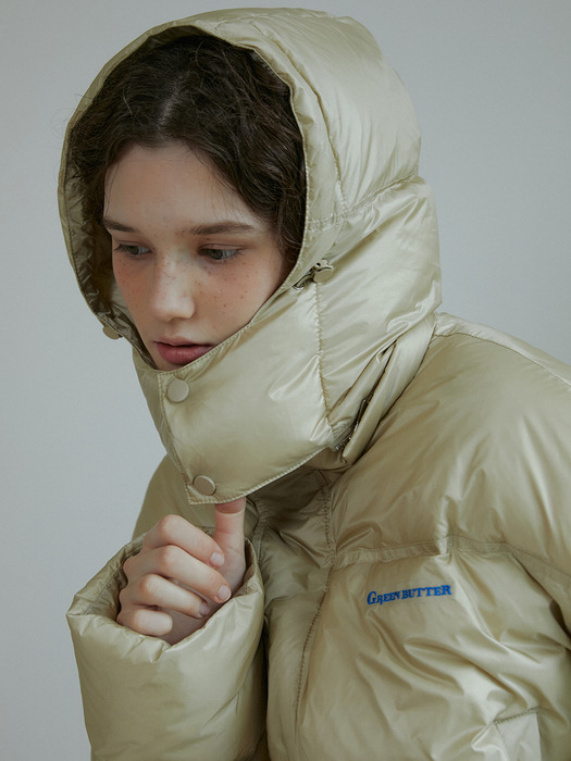 Duck Down Puffer Jacket (Beige)