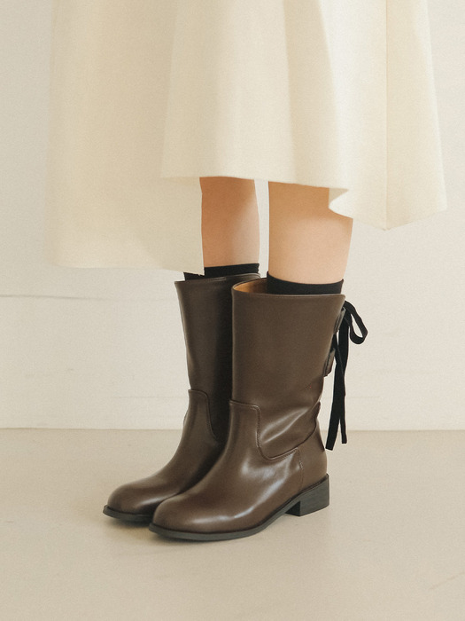 [단독]ljh7084 ribbon middle boots _ 3colors