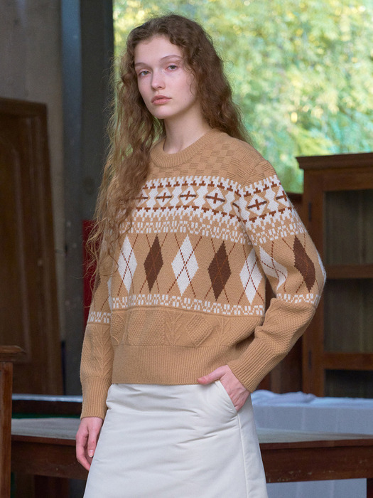 OTHEMENT Argyle Jacquard Knit Pullover VC2499PO905M_2color