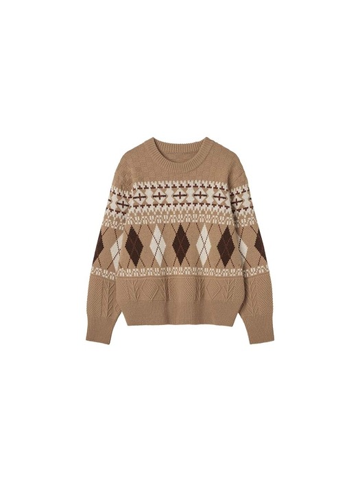 OTHEMENT Argyle Jacquard Knit Pullover VC2499PO905M_2color