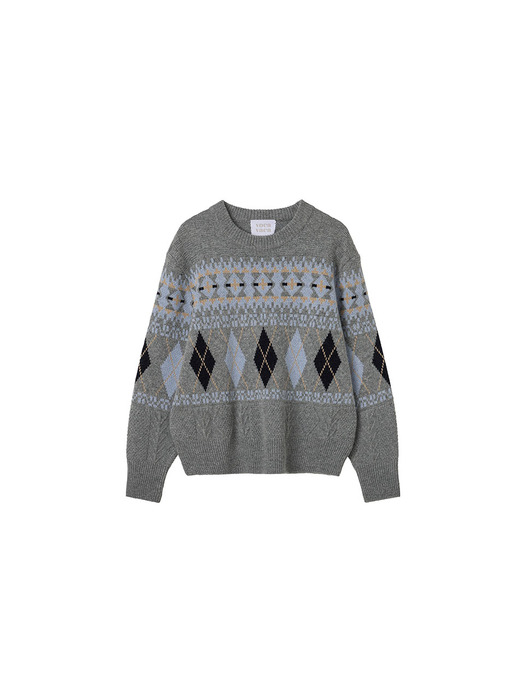 OTHEMENT Argyle Jacquard Knit Pullover VC2499PO905M_2color