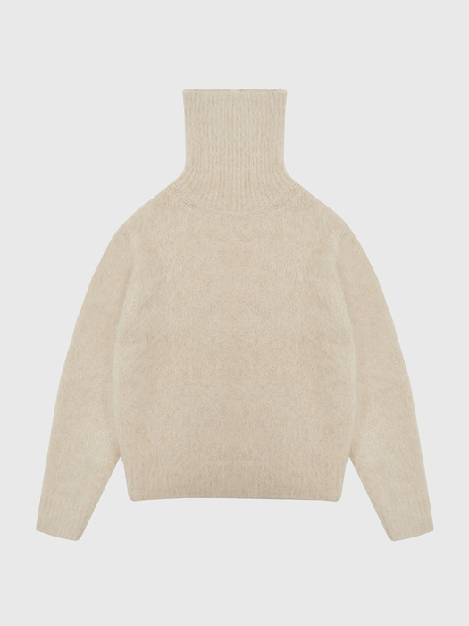 Hairy Alpaca Warm Turtle-neck Knit