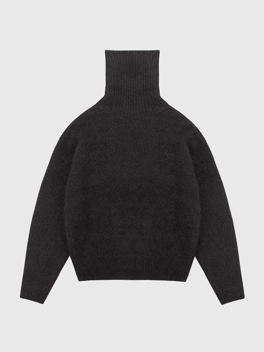 Hairy Alpaca Warm Turtle-neck Knit