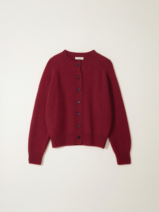 BECKY RACCOON KNIT CARDIGAN_RED