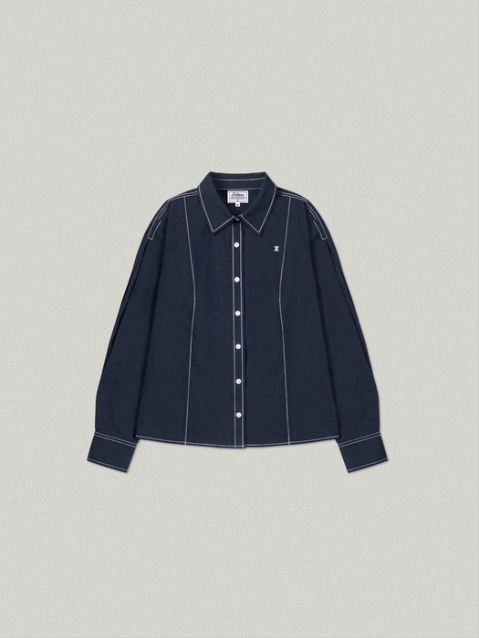 STITCH POINT LINE SHIRT [NAVY]